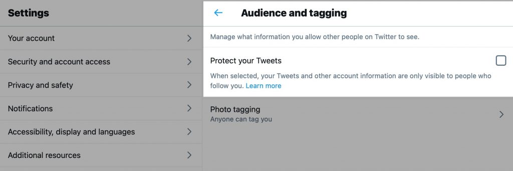 Private Twitter Account