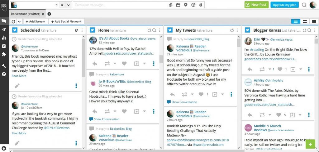Hootsuite Interface like of TweetDeck