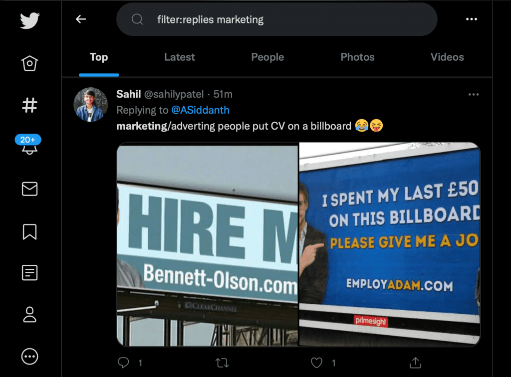 Search Tweets with Replies