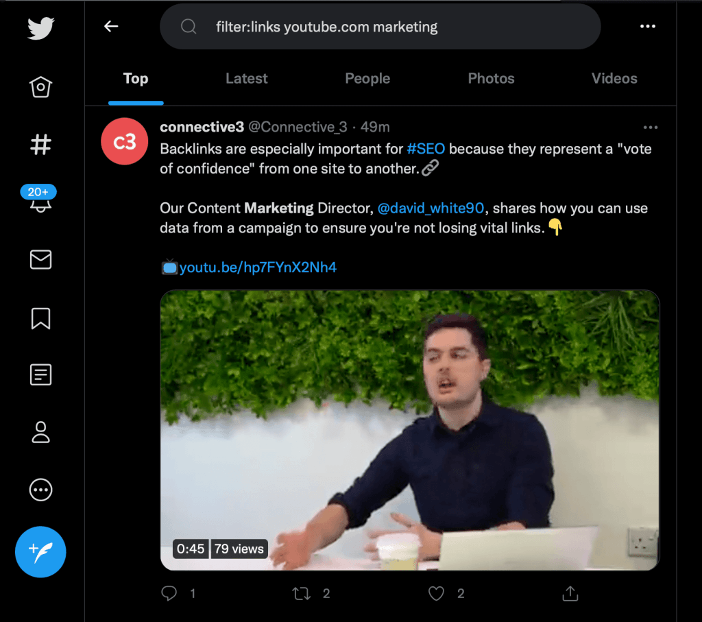 Search Tweets with Videos and keywords