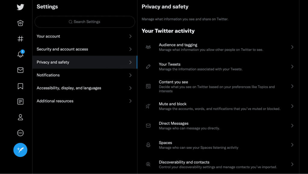 Change Privacy Settings on Twitter