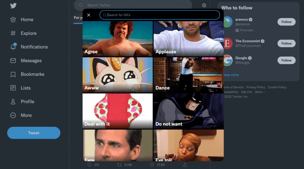 Gifs on Twitter